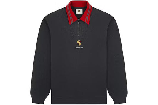 Aime Leon Dore x Porsche Jacquard Collar Quarter Zip Pullover Grey